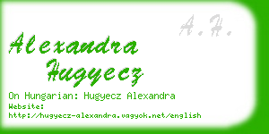 alexandra hugyecz business card